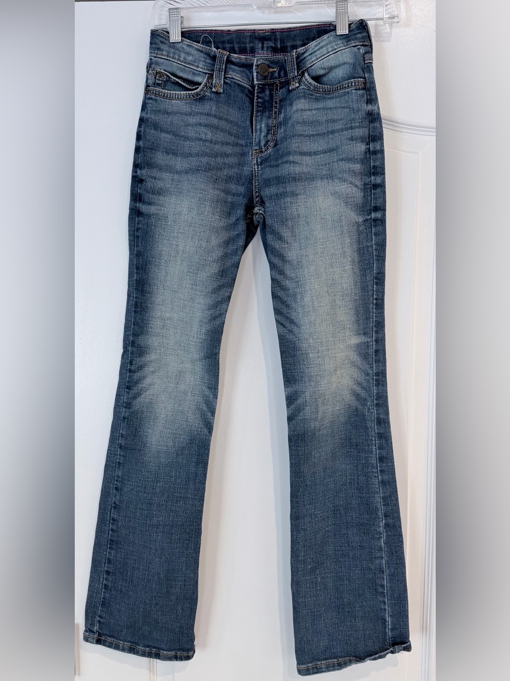 Girls Mid Wash Straight-Leg Jeans - Blue